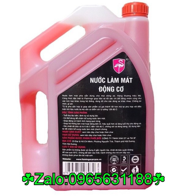 Nước làm mát động cơ Ôtô Flamingo can đỏ 5L F078