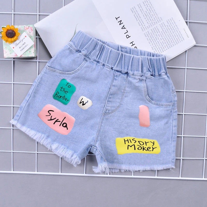 Quần Short Denim Mỏng Thời Trang Mùa Hè Mới 2022 Dành Cho Bé Gái