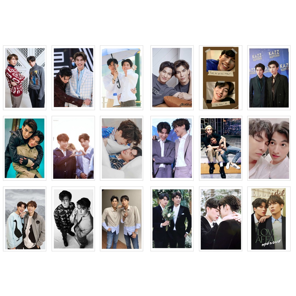 [Ép Lụa] Lomo Card 54 Ảnh MewGulf (Mew Suppasit + Gulf Kanawut )