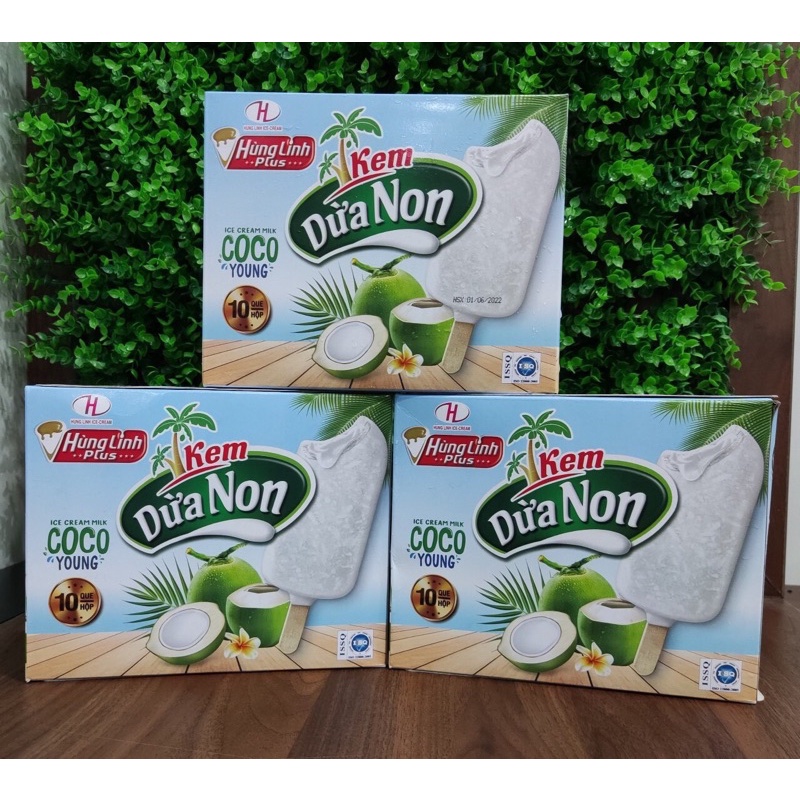 Kem Dừa Non Hùng Linh Plus Que
