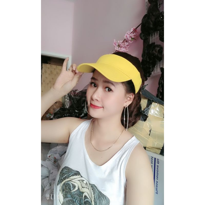 tóc giả dín mũ cột mới