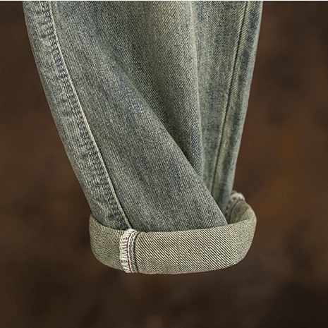 Quần jean nam màu nâu ống rộng chất Cotton vải bỏ dày dặn co dãn thấm hút mồ hôi tốt - Quần Jean T1