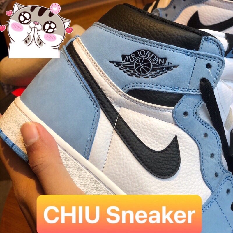 [ CHIU Sneaker ] Giày thể thao Jd1 high Univercity Blue phiên bản cao cấp giày Sneaker Jordan cổ cao xanh blue