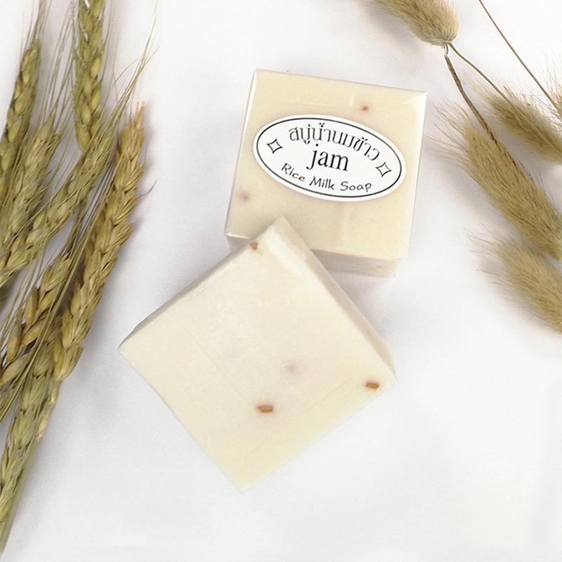 Xà bông gạo Thái Lan Jam Rice Milk Soap - Xà phòng sữa gạo làm sáng da giảm thâm mụn mang lại làn da mịn màng sáng khỏe