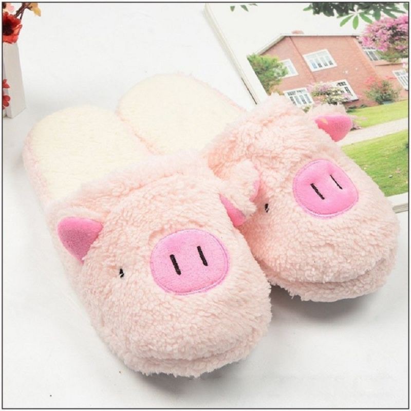 dép mang trong nhà hình heo cute free size