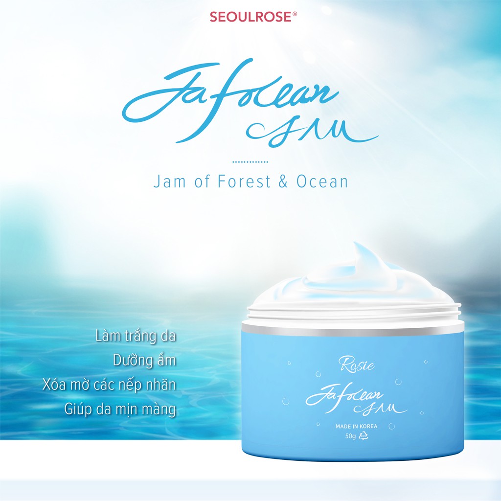 Kem dưỡng trắng làm mềm da Seoulrose rosie jafocean jam cream 50g
