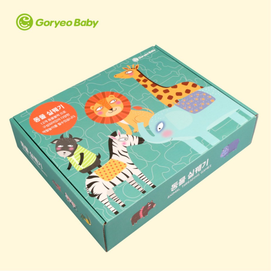 Đồ Chơi Xỏ Dây Động Vật Gỗ Hàn Quốc - Goryeo Baby