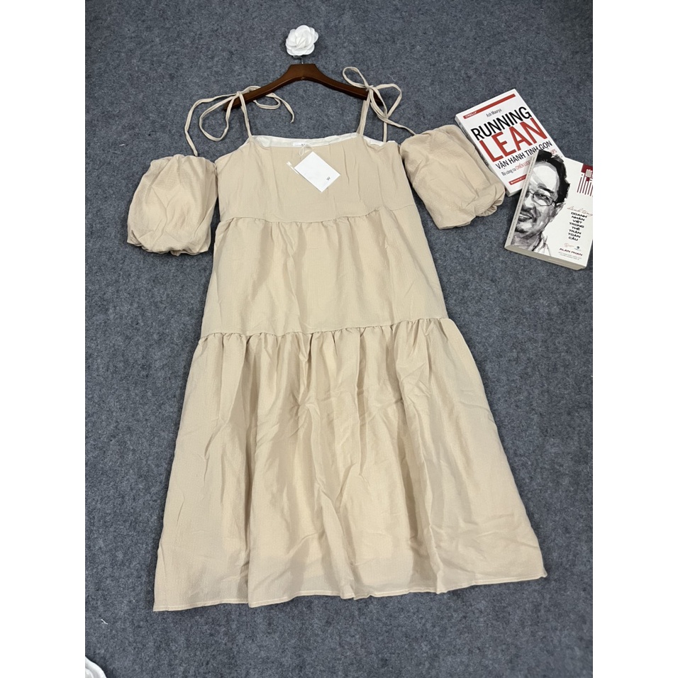 ĐẦM BABYDOLL 2 DÂY BIGSIZE TAY RỚT VAI CÓ THỂ THÁO RỜI