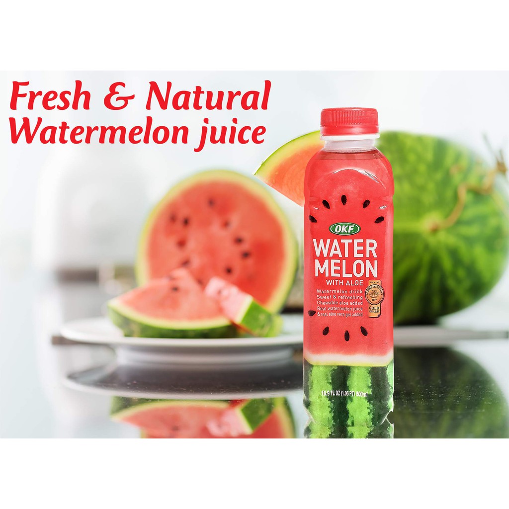 NƯỚC ÉP TRÁI CÂY KÈM THẠCH NHA ĐAM OKF 500ML DATE T8/2022 | BigBuy360 - bigbuy360.vn