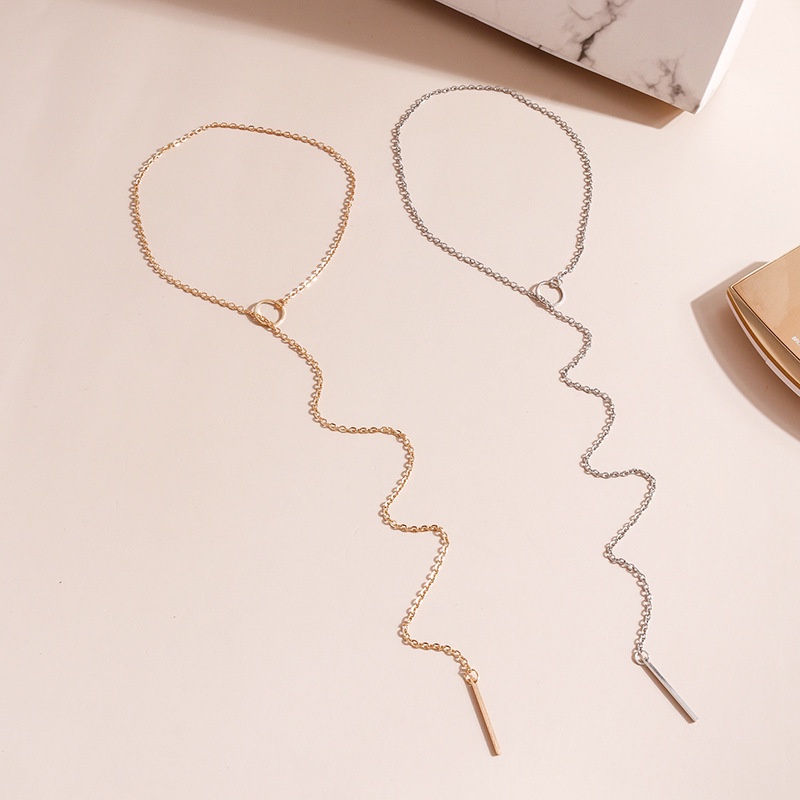 Vòng cổ Sợi Xích Kim Loại Phong Cách Punk Đơn Giản Thời Trang