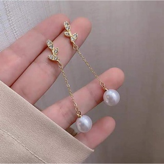 Bông tai dáng dài phối lá
