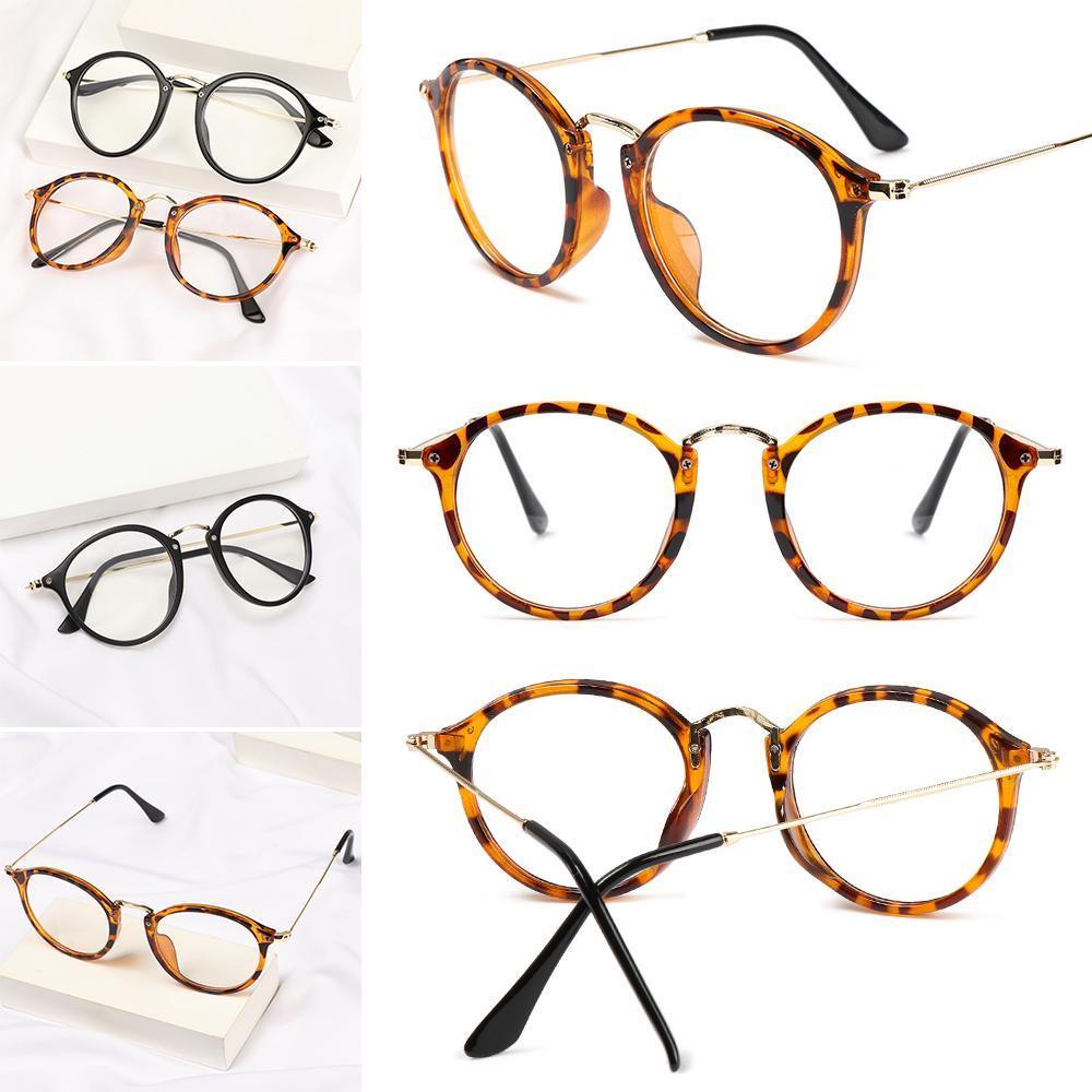 LAYOR1 Mắt Kính Tròng Gương Phong Cách Vintage