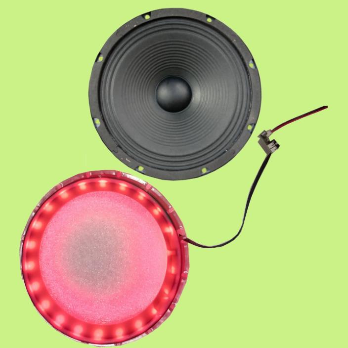 Loa bass 20 kèm đèn led nháy theo nhạc tròn công suất 25W - 40W 4 ôm mẫu mới năm 2022