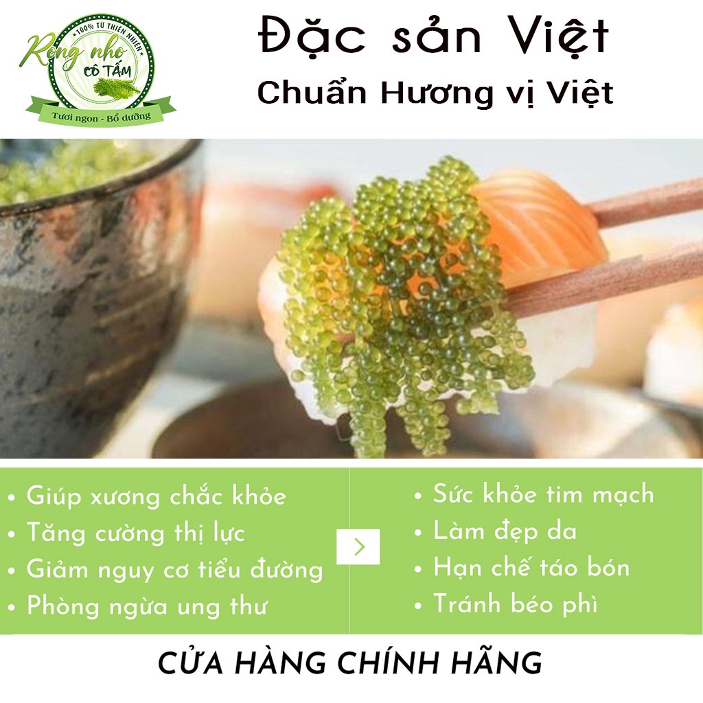 Rong nho tách nước Khánh Hòa - 25g, rong nho khánh hoà, 𝑭𝑹𝑬𝑬𝑺𝑯𝑰𝑷, rong nho khô, thực phẩm vàng(mua 5 tặng sốt) | BigBuy360 - bigbuy360.vn