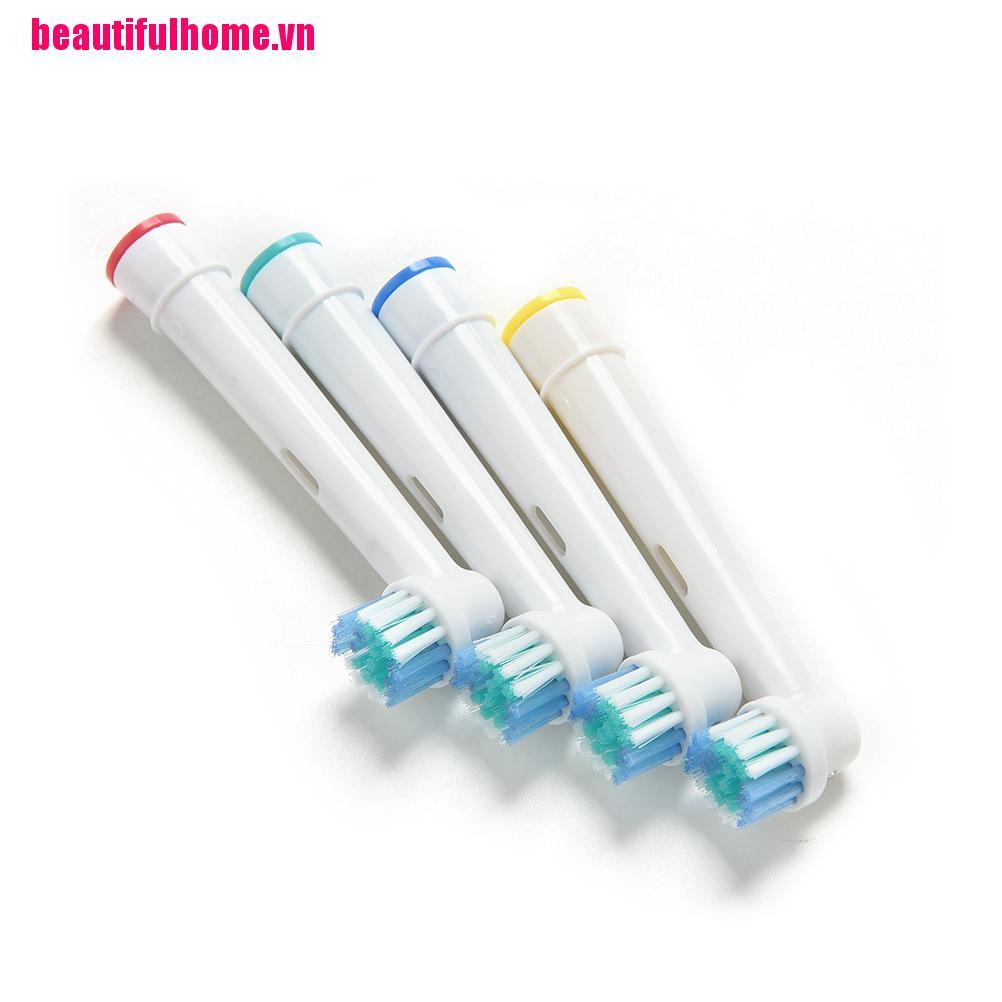 (Hàng Mới Về) Set 4 Đầu Bàn Chải Đánh Răng Chạy Điện Eb17-4 Thay Thế Cho Braun Oral B