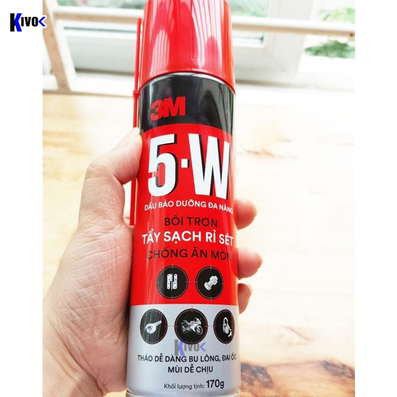 Dầu Bảo Dưỡng Đa Năng 5W 3M 170g - Chai Xịt Chống Rỉ Sét Bôi Trơn Sên Xe Máy