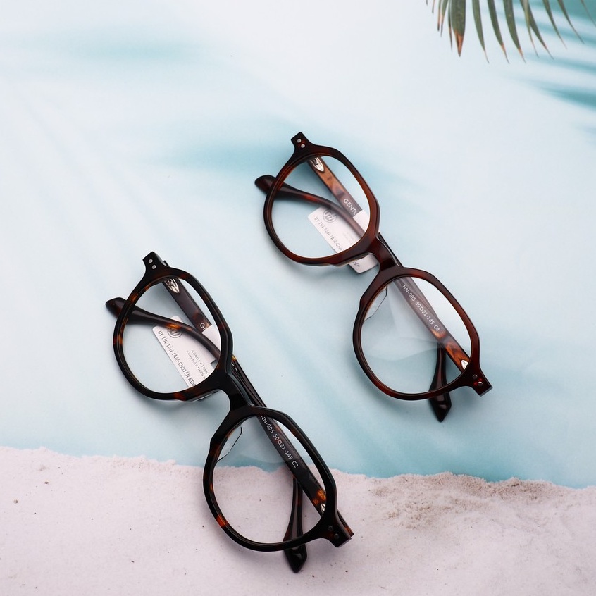 Gọng kính THIÊN HÀ OPTICAL chất liệu nhựa acetate cao cấp siêu đàn hồi, kiểu dáng trẻ trung đa giác NN005