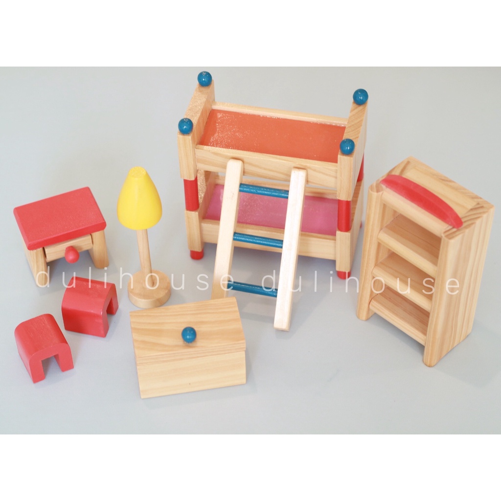 Đồ chơi Gỗ phòng ngủ cho bé Winwintoys Giúp làm quen, nhận biết đồ vật, sáng tạo trong việc sắp xếp