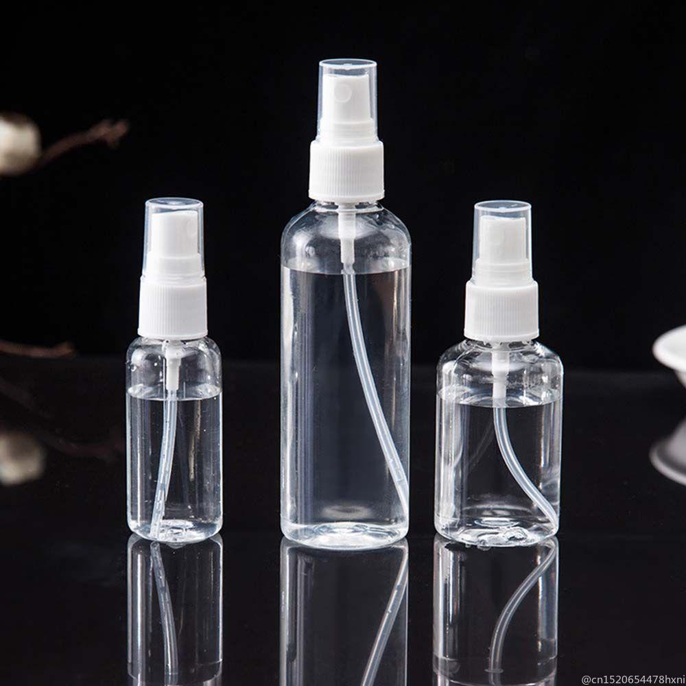 Chai Xịt Nước Hoa Mini Bằng Nhựa Trong Suốt 100 / 50 / 30ml