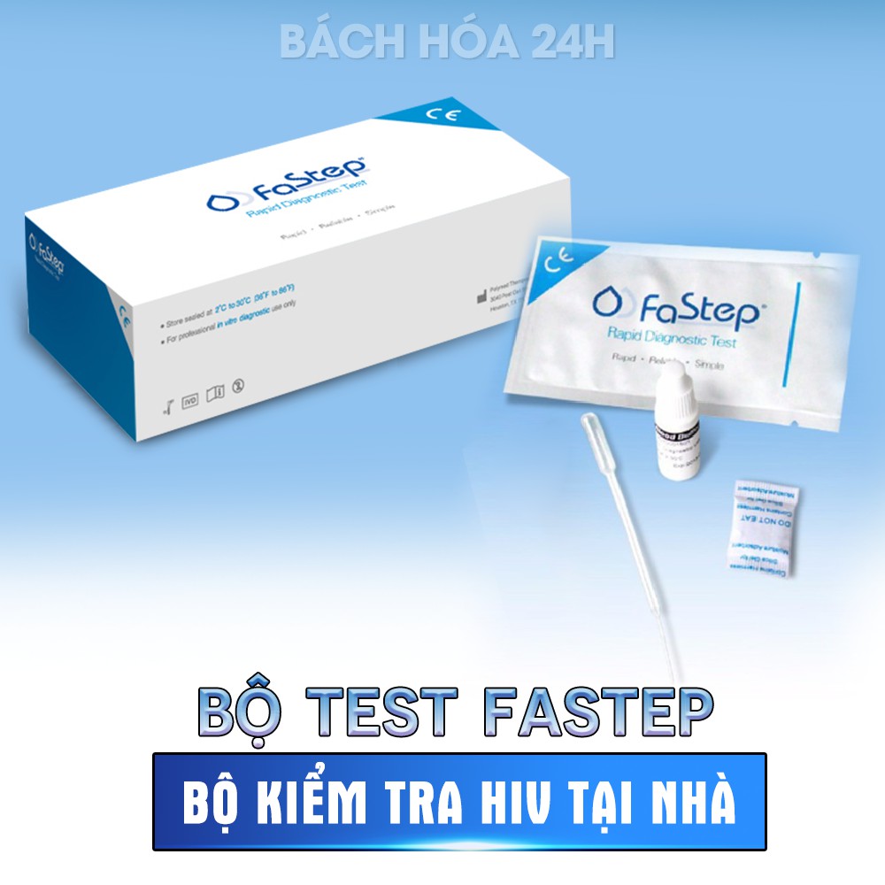 [Che Tên SP] Bộ Test HIV Fastep Dễ Sử Dụng – Que Thử Tại Nhà Chính Xác 99.99%. Sản Phẩm Chính Hãng Nhập Khẩu Từ Mỹ