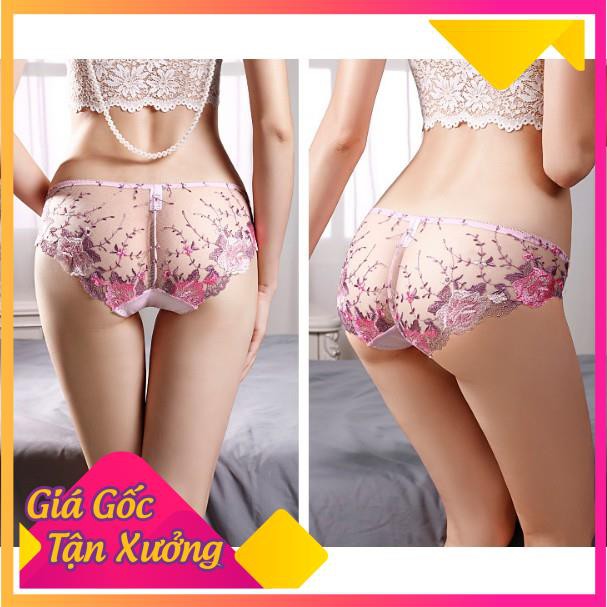 [Hàng Cao Cấp] - Quần Lót Ren Nữ Trong Suốt Thêu Hoa Hồng  Gợi Cảm, Không Viền Khiến Nàng Mê Mẩn | BigBuy360 - bigbuy360.vn