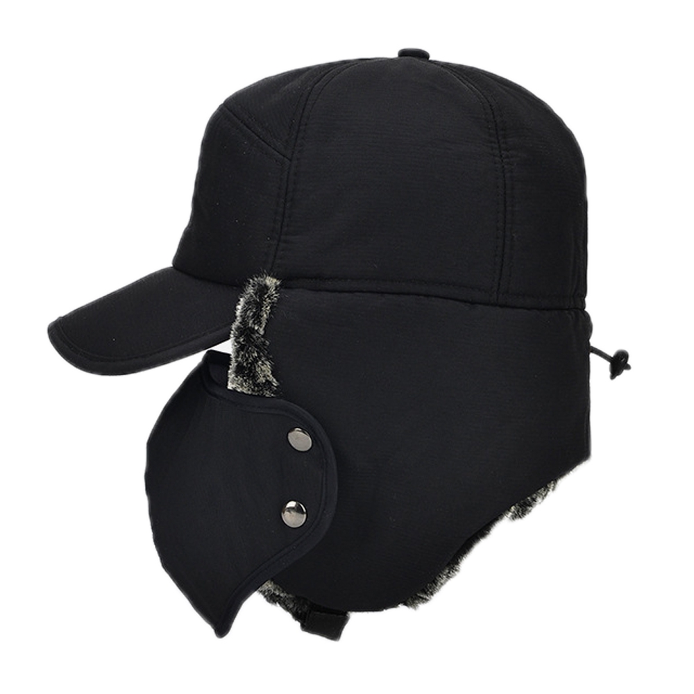 Mũ trùm đầu phối lông thú phong cách Bomber