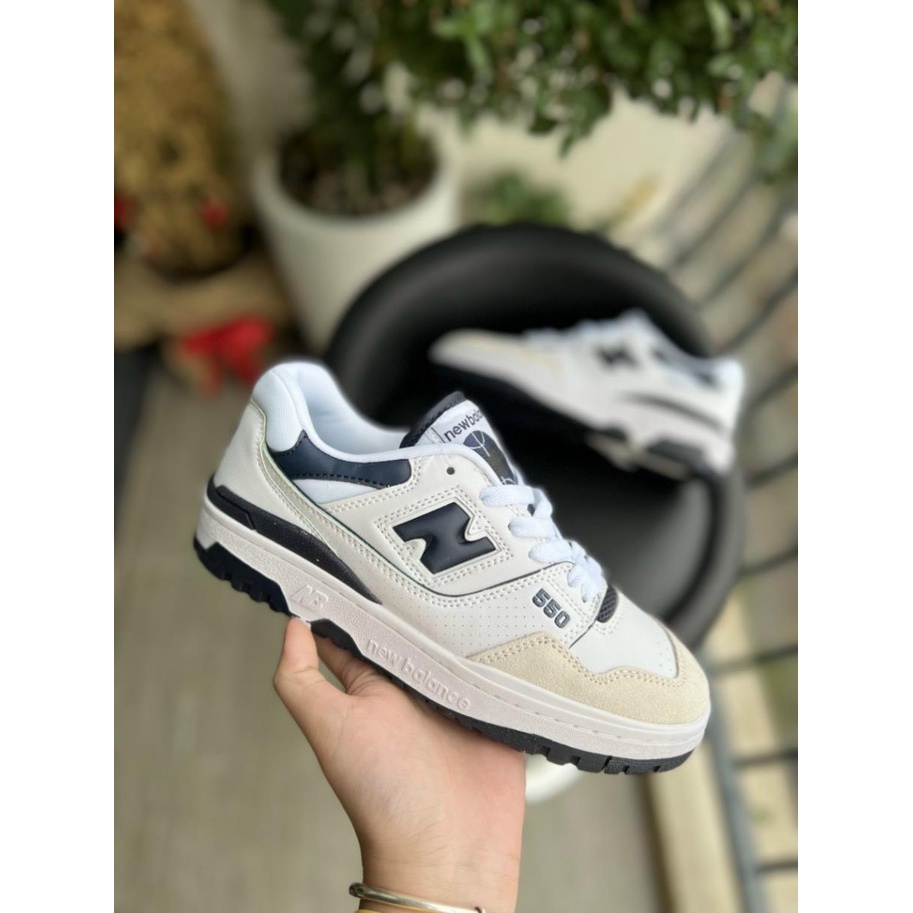Giày Sneaker NB 550 White Black Cao Cấp Fullbox, Giày thể thao nam nữ newbalance 550 trắng đen hot trend | BigBuy360 - bigbuy360.vn