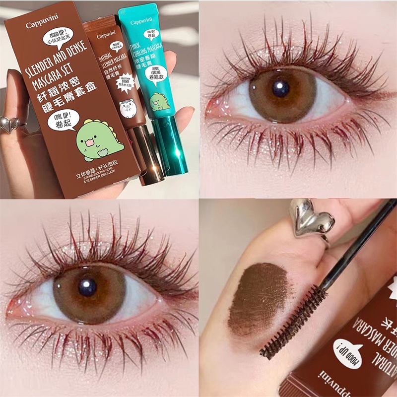 Abpopa CAPPUVINI® Mascara Chống Thấm Nước Chuốt Dày Và Cong Mi Tự Nhiên Dành Cho Người Mới Bắt Đầu