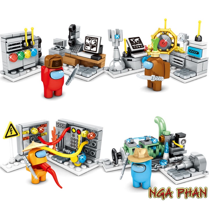 Các Khu Vực The Skeld Map Game Among Us Đồ Chơi Xếp Hình Lắp Ráp Lego MG