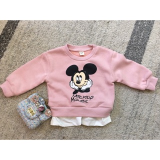 Áo nỉ bông Mickey hồng siêu xinh