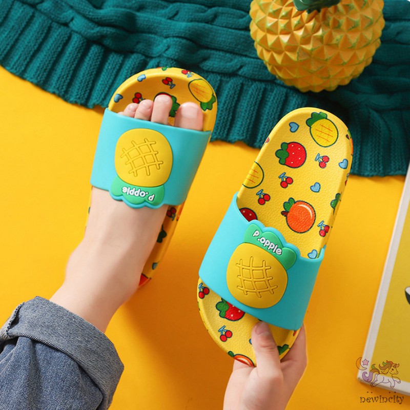 Dép mềm đi trong nhà in hình trái cây phong cách Hàn Quốc cho bé