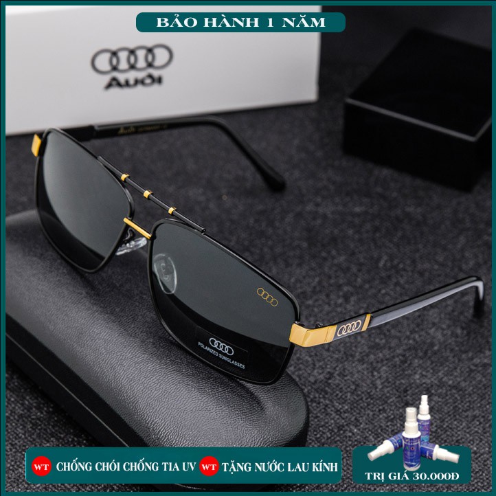 Kính mát nam AUDI A002 Đen Vàng  tròng Polazied, chống lóa,Full box ,thời trang cao cấp bảo hành 12 Tháng | BigBuy360 - bigbuy360.vn