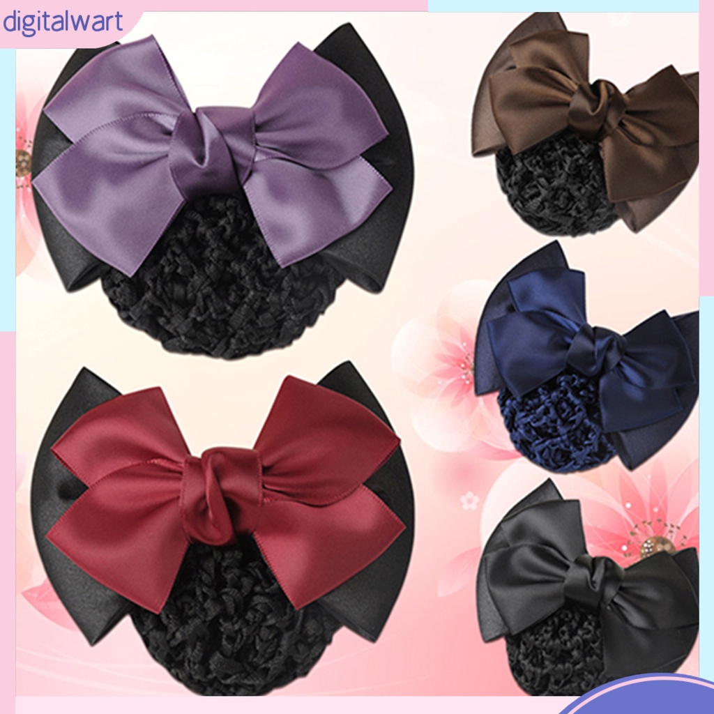 Kẹp lưới búi tóc đính nơ thời trang