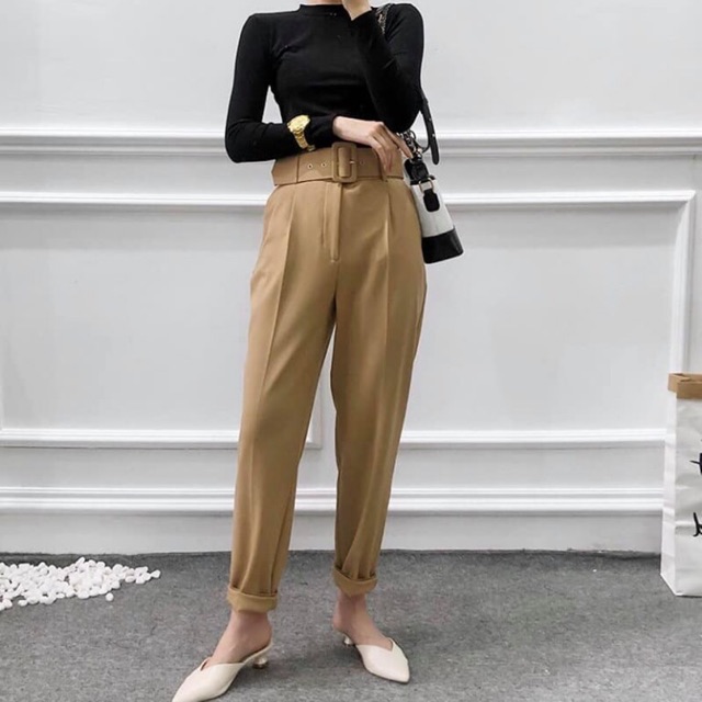 Quần baggy kèm belt