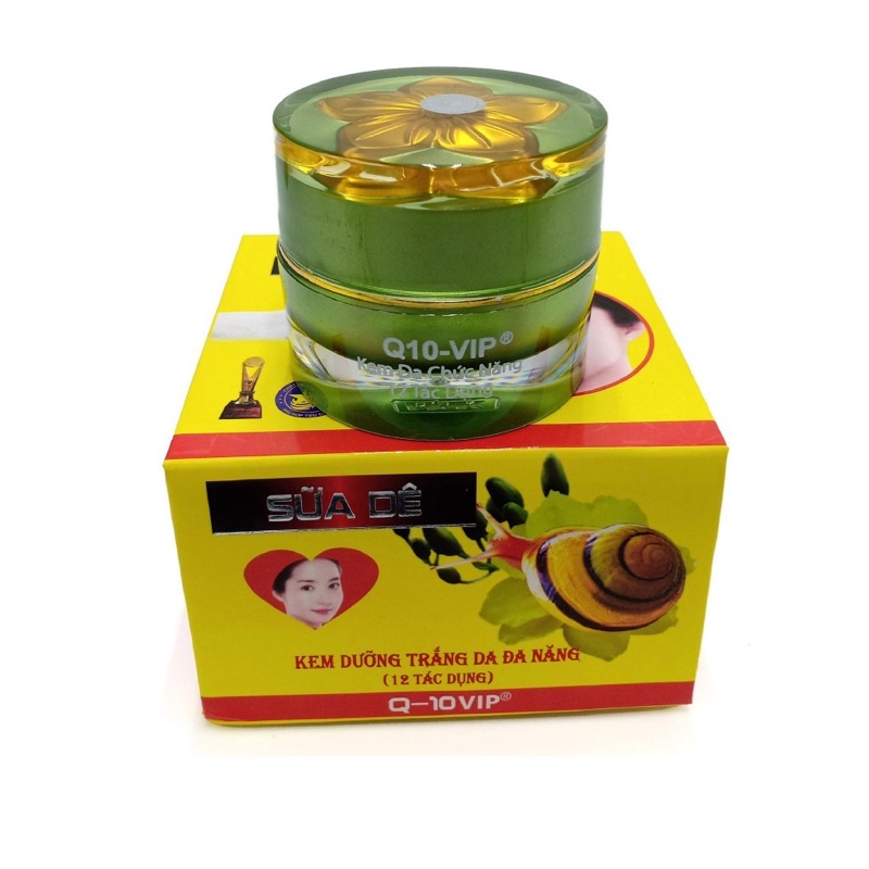 Kem dưỡng trắng da đa năng 12 tác dụng Q10 - Sữa dê  Vip