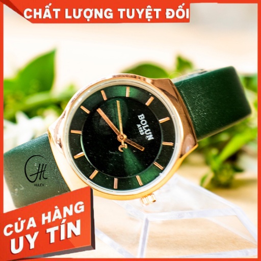 Đồng hồ Nữ BOLUN 5168L dây da, chạy 3 kim-Tặng Hộp, Pin, Vòng Tay trái tim