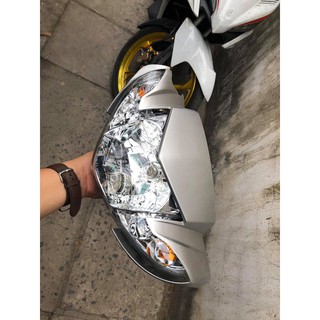 Đầu đèn Si helo - đầu sirius nhỏ kèm chóa đèn chính hãng Yamaha đỏ bạc đen dành cho sirius 50cc và sirius 110cc