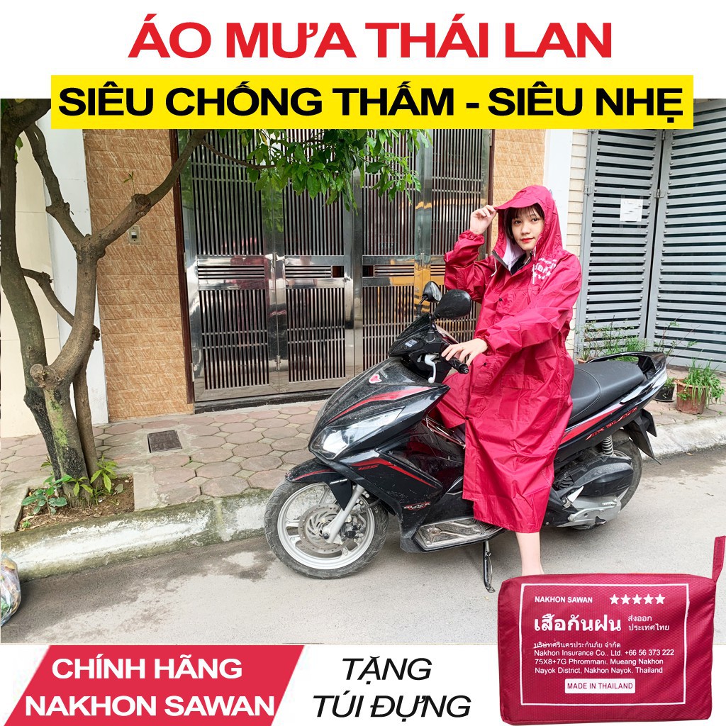 [Nhung123] Áo Mưa Măng Tô Thái Lan NaKhon SaWan - Áo Mưa Xe Máy Cao Cấp