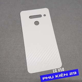 [LG V40/ V50/ V60] Dán lưng 3D vân Cacbon - Carbon