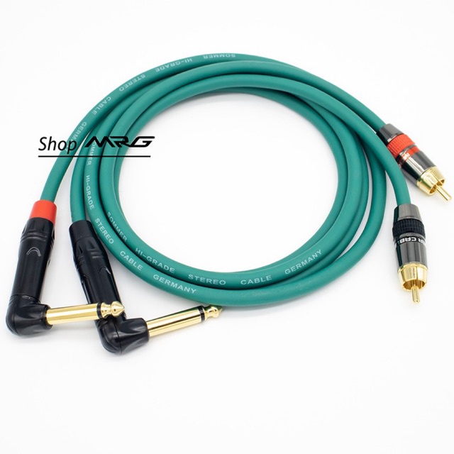 Dây Jack 6.5mm Sang RCA Hoa Sen, giá 2 dây, dài 3met 2met 1met 0.5met