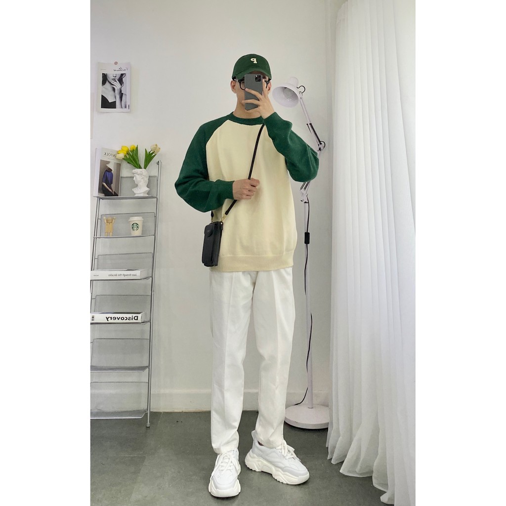 Áo sweater len tay raglan (1173)