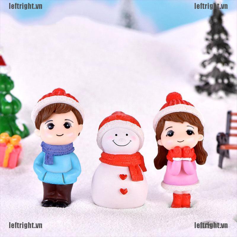 Mô Hình Người Tuyết Mini Trang Trí Sân Vườn