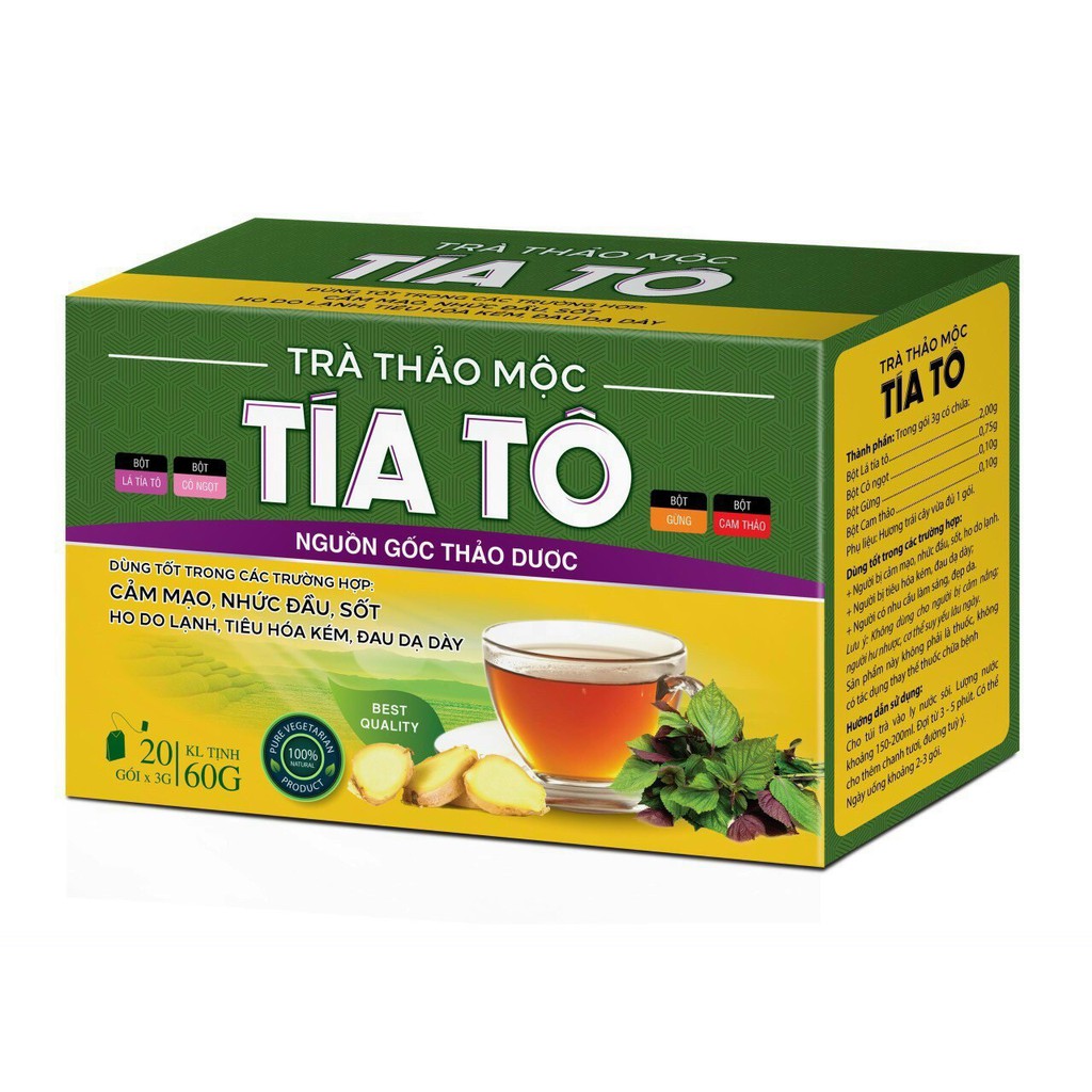 Trà Thảo Mộc Tía Tô Nguồn Gốc Thảo Dược (100% TỰ NHIÊN)