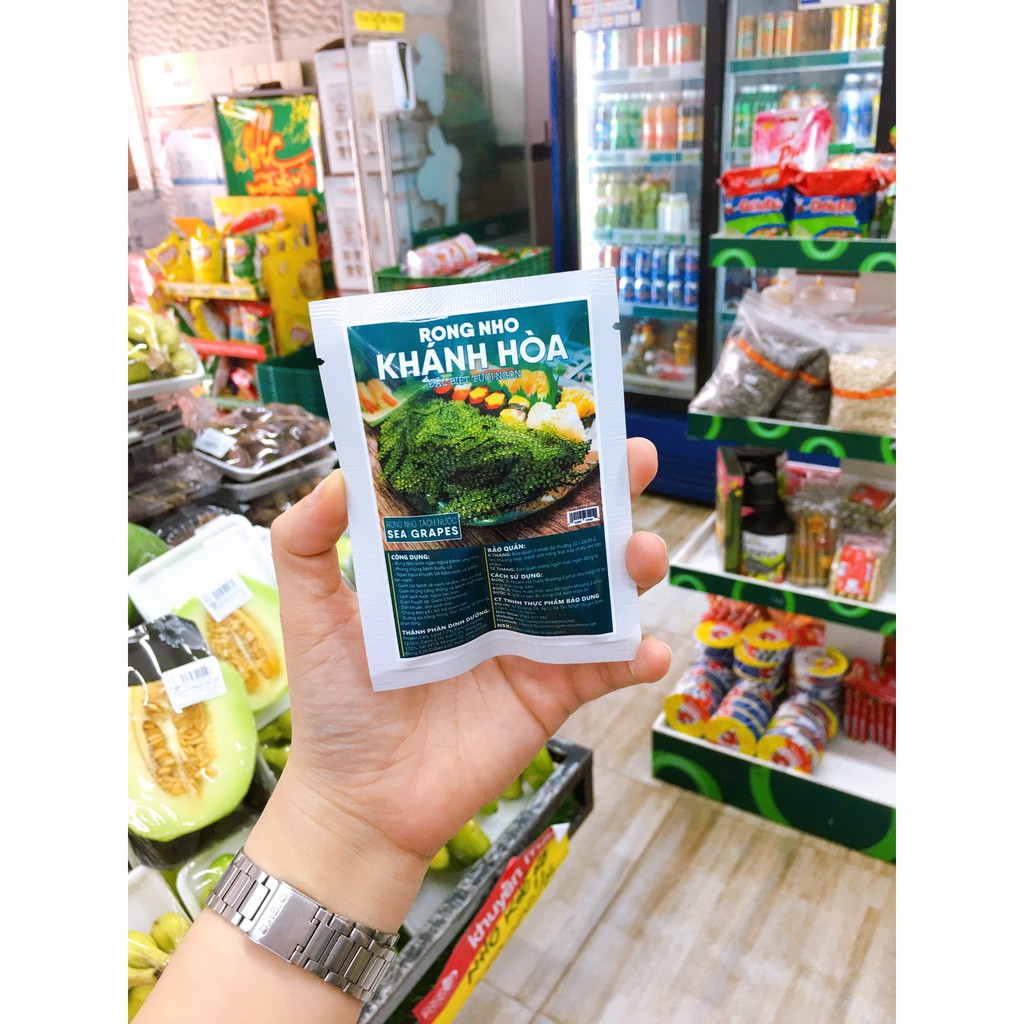 Rong Nho Tách Nước Khánh Hoà - Thần dược của biển cả - Công Nghệ Tách Nước Tiêu Chuẩn Nhật Bản - gói 100 gram | BigBuy360 - bigbuy360.vn