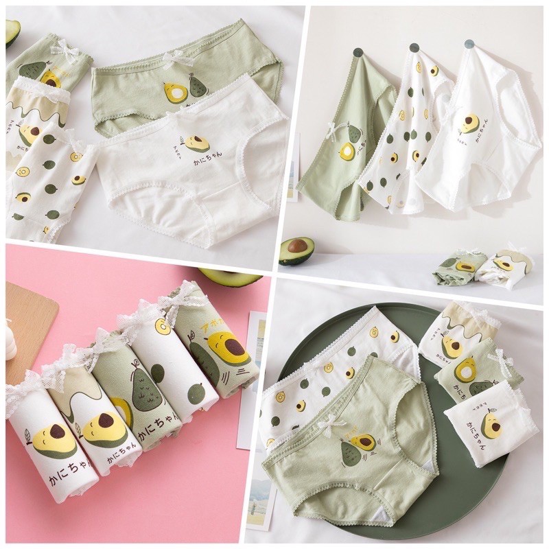 [Hàng Hot SET 5 Quần Lót Cotton Nâng Mông Thông Hơi Hoạ Tiết Dễ Thương Botaria