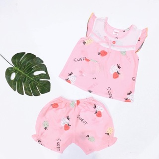 Bộ lanh/ bộ tole ngắn bé gái