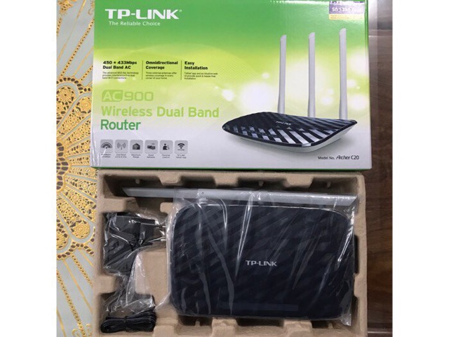 [SALE 10%] Bộ phát wifi, modem wifi TP-Link Archer C20 AC750 3 anten tốc độ 300Mbps chính hãng