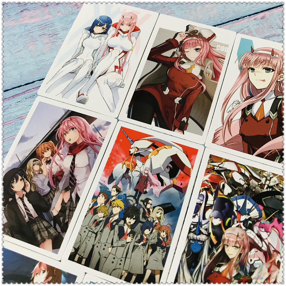 Hộp 30 Cái/ Hộp ✪ Bộ Hình Thẻ Lomo Hoạt Hình DARLING In The FRANXX ✪ Bưu Thiếp Mini Kích Thước 5.5cm*8.8cm Dùng Làm Quà Tặng