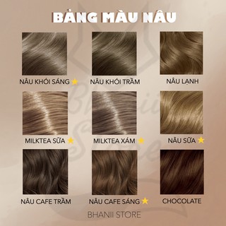 Thuốc nhuộm tóc Tone Màu Nâu bhanii store (TỔNG HỢP)