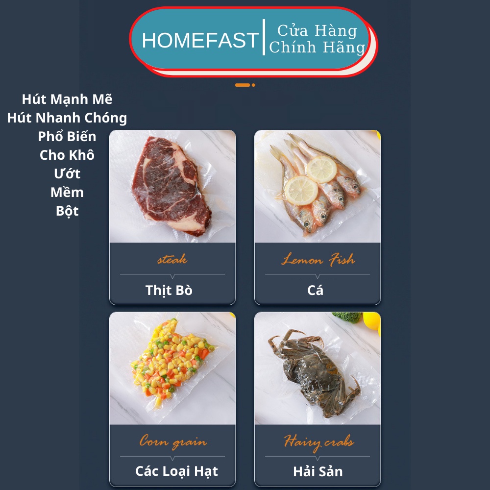Máy Hút Chân Không Thực Phẩm Kèm Hàn Miệng Vacuum Sealer  Hút Siêu Khỏe Hết Khí Ép Chân Không